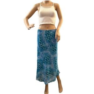 GERIC NEW YORK | BLUE FLORAL FLOWY SKIRT